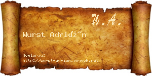 Wurst Adrián névjegykártya