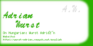 adrian wurst business card